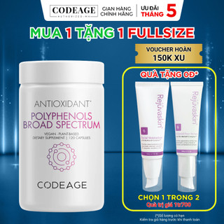 Viên chống nắng sáng da CodeAge Polyphenols Broad Spectrum 120 viên - Codeage Authorized MH