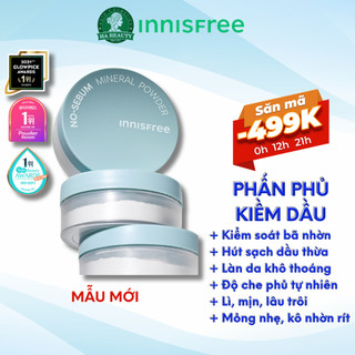 Phấn phủ kiềm dầu dạng bột innisfree No Sebum Mineral Powder 5g