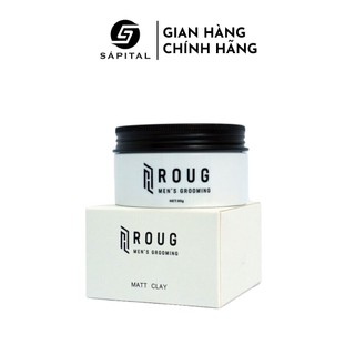 Sáp vuốt tóc Roug Matt Clay giữ nếp 12h cho tóc dày | Sáp Roug trắng Singapore hỗ trợ cân bằng độ ẩm, bổ sung dưỡng chất