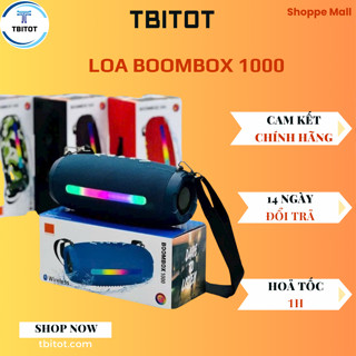 Loa Bluetooth Boombox 1000 Âm Thanh Sống Động, Kiểu Dáng Cực Đẹp, Công Suất 20W, Dễ Sử Dụng. Bảo Hành 12 Tháng