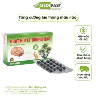 Hoạt huyết dưỡng não - Hộp 100 viên - Giúp tăng cường tuần hoàn não từ đinh lăng, bạch quả Bổ não