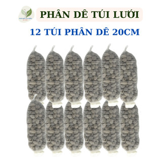 Phân bón lan- phân dê đã qua xử lý 12 túi 20cm - phân dê túi lưới- phân dê đã xử lý