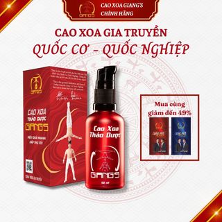 Cao xoa bóp thảo dược GIANG'S -  Dầu xoa bóp nóng lạnh giảm đau nhanh cơ xương khớp chai 50ml