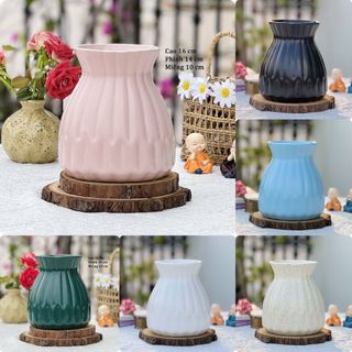 Lọ hoa - Bình trang trí gốm sứ Bát Tràng đẹp xinh , giỏ mini cắm hoa nhiều màu xinh xắn.