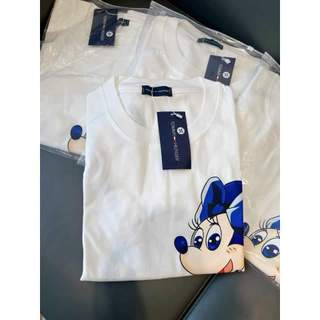 Áo Thun Chuột Mickey Nơ Xanh Disney Unisex Form rộng 100% Cotton 2 chiều Local BrandB STY