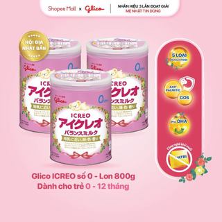 Combo 3 Lon Sữa Bột Glico Icreo Balance Milk (Icreo Số 0) - Lon 800g