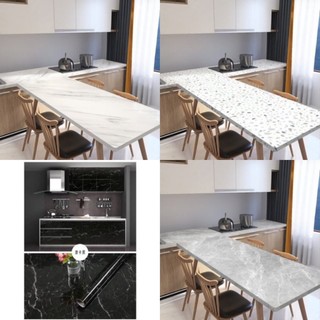 Giấy dán tường ,decal dán bếp sẵn keo tráng nhôm chịu nhiệt giả vân đá kt:3m x 60cm