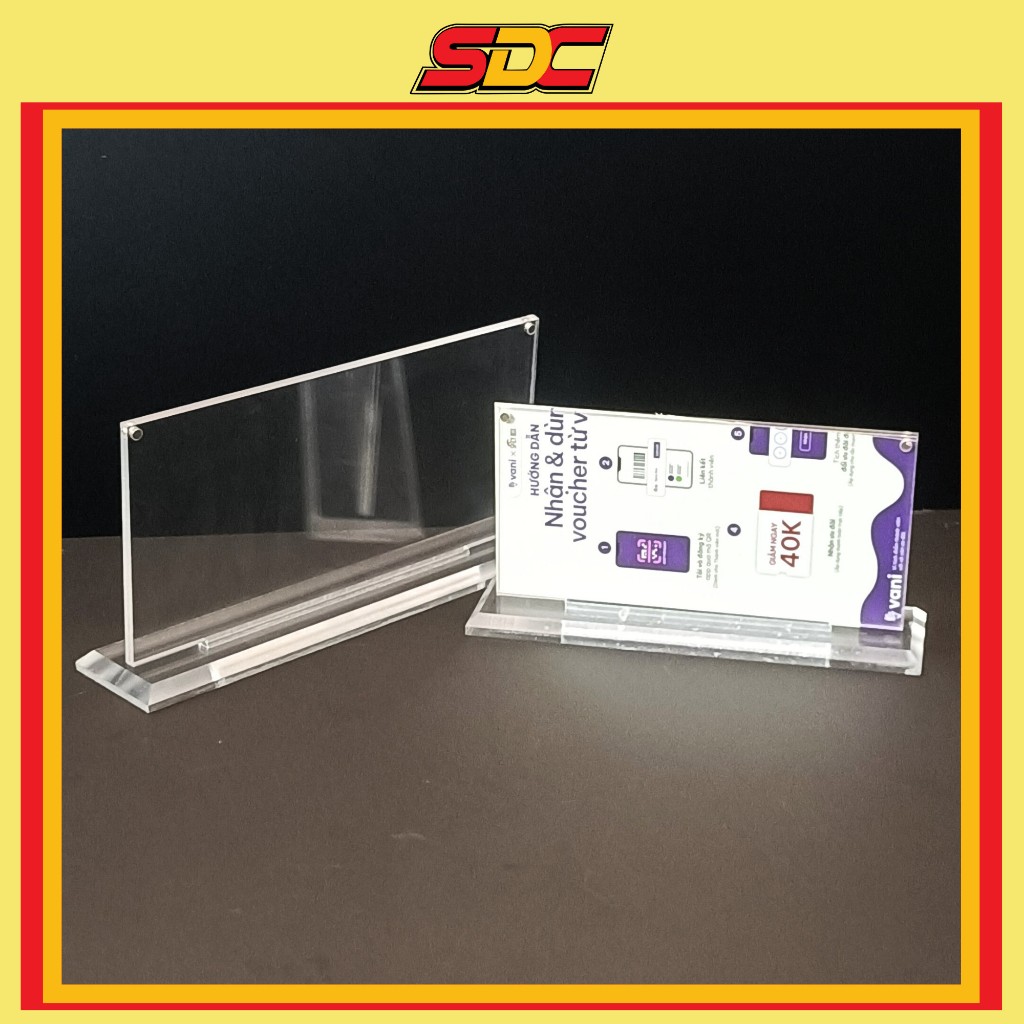 Biển Tên Để Bàn - Biển Chức Danh - Bảng Mica Để Bàn - Bảng Tên Bằng Mica