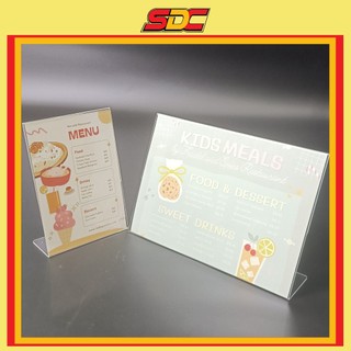 Bảng menu để bàn - menu chữ l - menu mica - bảng quét qr