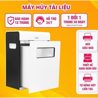 Máy hủy tài liệu cao cấp deli- phù hợp cho bảo mật giấy tờ trong doanh nghiệp, văn phòng, nhà trường - 9921/9928/ 9929