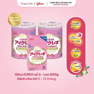 Combo 2 lon sữa bột glico icreo balance milk + 1 hộp giấy số 0 10thanh 12,7g/thanh