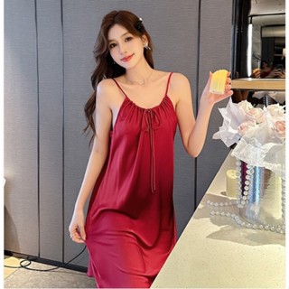  Váy ngủ LALAVA  2 dây chất liệu lụa satin đủ size LALAVAMD96 