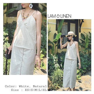 Áo 2 dây vải Linen (Nhiều màu)