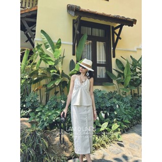 Áo 2 dây vải Linen (Nhiều màu)