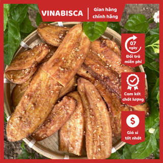 Chuối Sấy Mè Gừng Giòn Tan VINABISCA 230g Đặc Sản Tây Bắc - Hàng Việt Nam Loại 1, Thơm Ngon Bổ Dưỡng