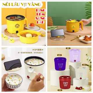 [FREESHIP] CA NẤU MÌ, NỒI LẨU ĐIỆN MINI BAMOUSE, VỊT VÀNG SIÊU TỐC ĐA NĂNG