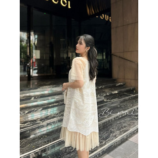 ĐẦM REN PHỐI LƯỚI NGỌC - BIMI