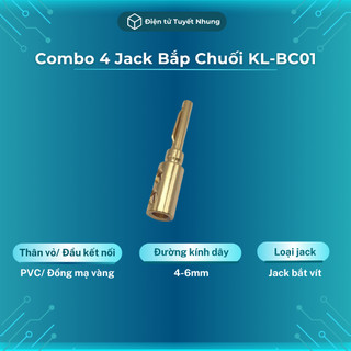 Combo 4 jack bắp chuối kl-bc01 cao cấp - giắc bắp chuối 4mm mạ vàng 24k bh lỗi 1-1