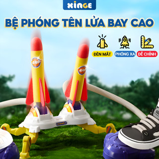 Đồ chơi bệ phóng tên lửa có đèn cho bé XINGE, tăng vận động, hoạt bát thông minh hơn, đồ chơi tên lửa xốp an toàn