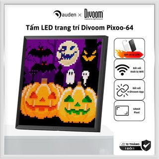 Màn hình LED Divoom Pixoo-64 64x64 pixel tích hợp App nhiều tính năng, có thể trang trí treo xe ô tô/ treo tường/ bàn