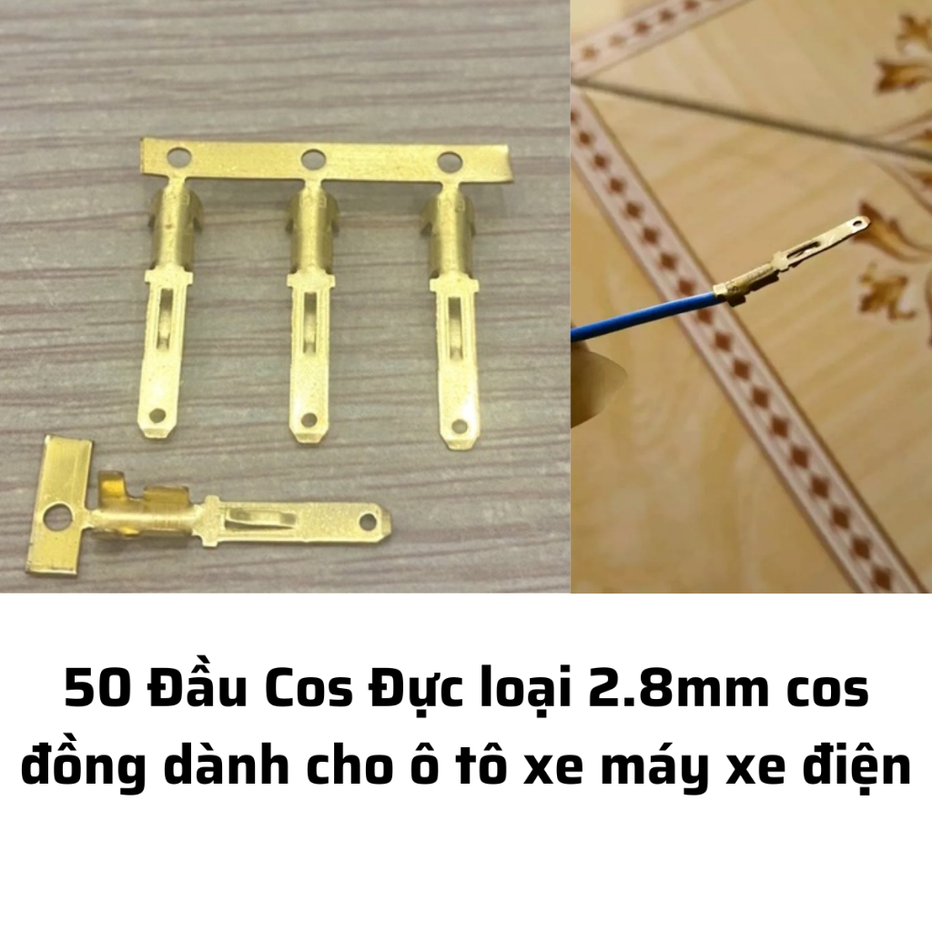 Đầu Cos Đực loại 2.8mm cos đồng dành cho ô tô xe máy xe điện