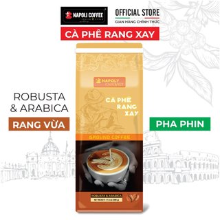 Cà phê rang xay napoly coffee 500gr/túi 100% nguyên chất -café ground coffee- pha phin