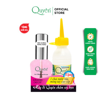  Sơn Móng Tay Siêu Dưỡng Mỹ Phẩm Quyên Chính Hãng Màu Hồng Nhạt Siêu Bóng 16ml - TẶNG NƯỚC RỬA MÓNG 