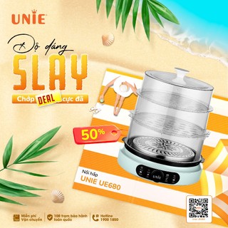 Nồi hấp UNIE UE-680 công suất 1000W,dung tích 15l,đa dạng chức năng, dễ vệ sinh, hàng cao cấp bh 12 tháng