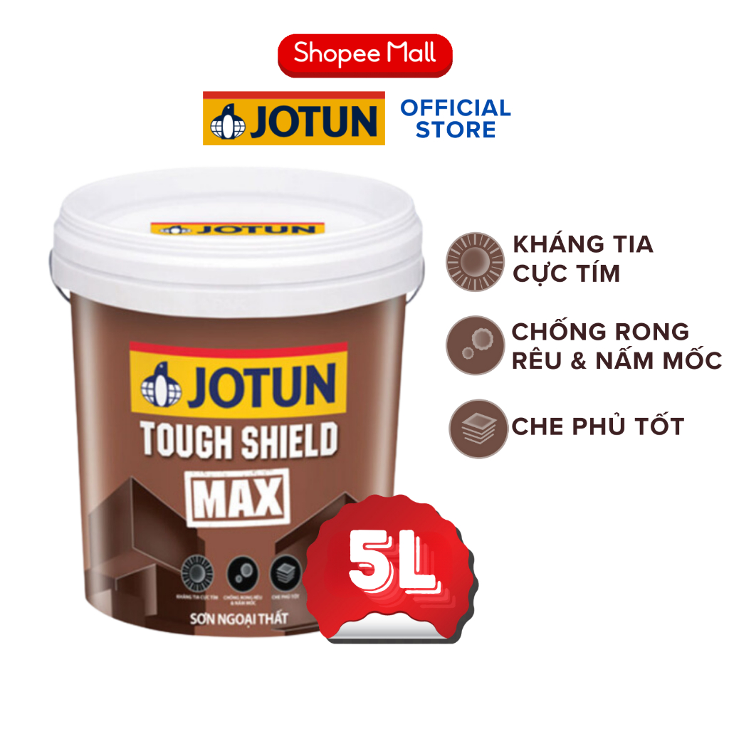 5L - Sơn phủ ngoại thất cao cấp bóng Jotun Tough Shield Max