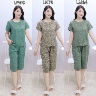 Bộ lanh hè, đồ bộ mặc nhà nữ, quần áo nữ mặc nhà vải lanh nhung mềm mát