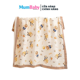 Khăn, chăn xô đa năng muslin bermy cao cấp 6 lớp cho bé 110x110cm