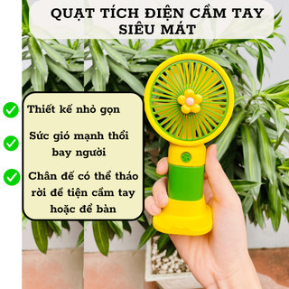 Quạt tích điện cầm tay, để bàn siêu mát