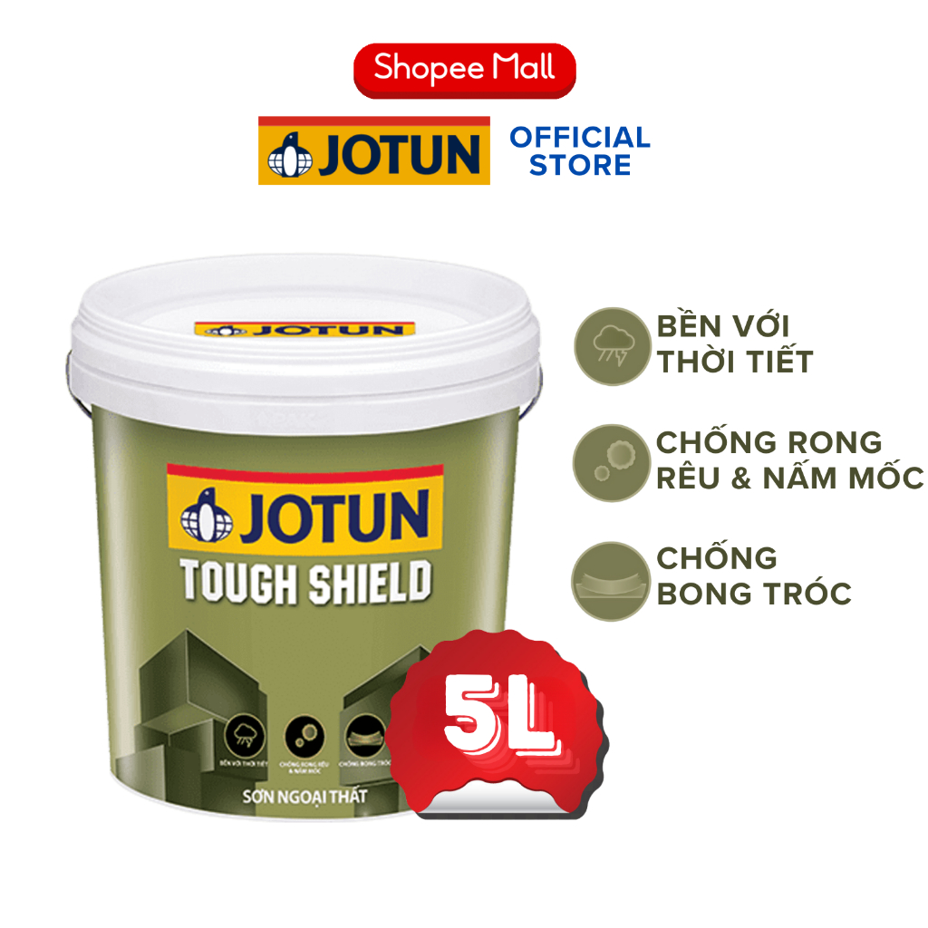 5L - Sơn phủ ngoại thất cao cấp Jotun Tough Shield