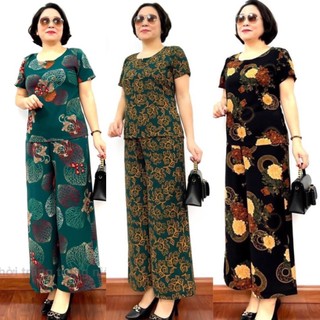 Đồ Bộ Trung Niên Cho Mẹ - Bộ đồ tay cộc quần dài Chất CÁT LỤA HÀN CHÂU