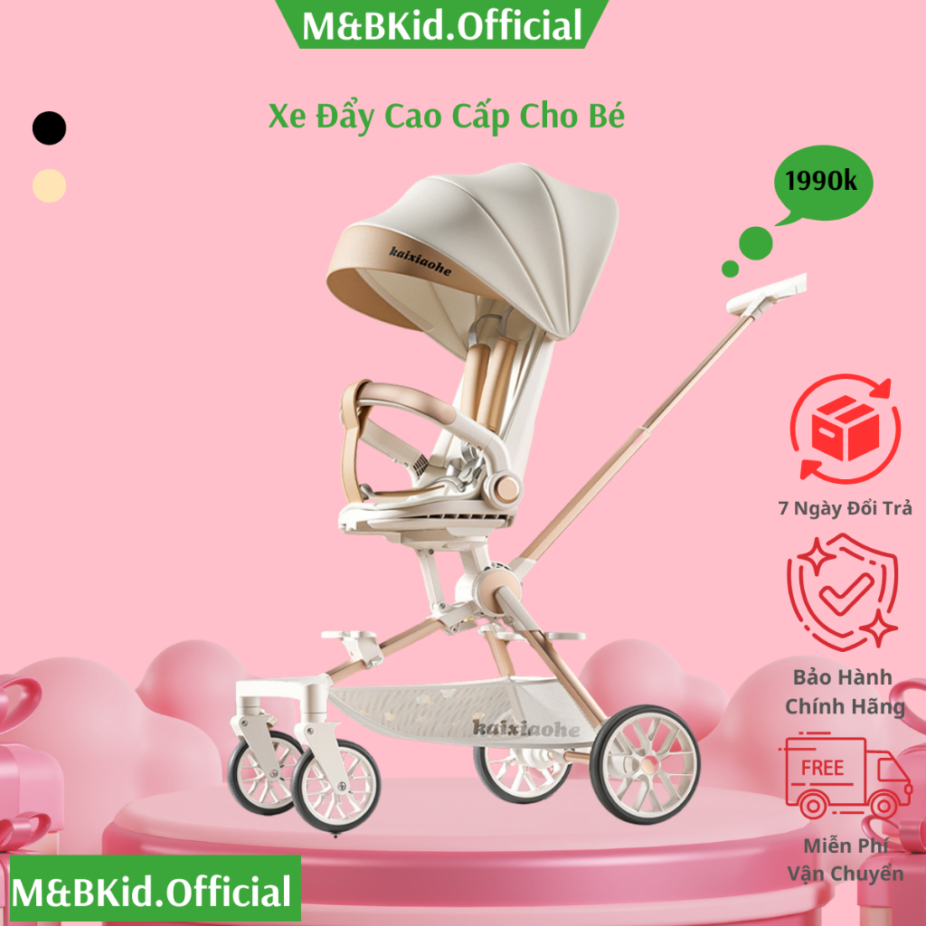 Xe đẩy cho bé M&B cao cấp xoay hai chiều 360 độ có thể gấp gọn - Bảo hành 24 tháng MK061
