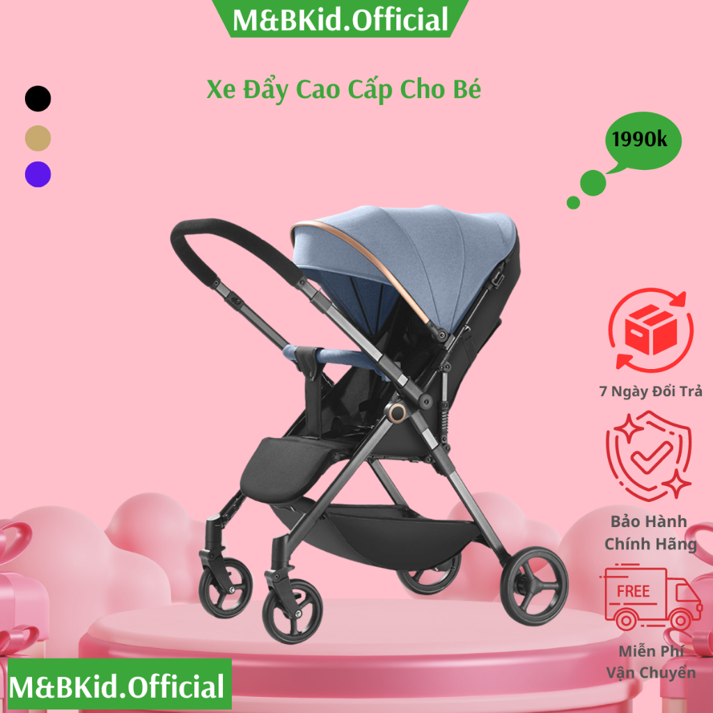 Xe Đẩy Cho Bé M&B Gấp Gọn Hai Chiều Giảm Sóc An Toàn Tiện Lợi Cho Mẹ & Bé - Bảo Hành 2 Năm MK073