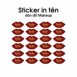 Combo Tem in tên makeup, tem dán đồ makeup , Tem dán tên riêng theo yêu cầu