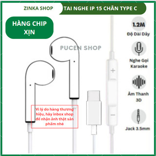 Tai Nghe có dây Chân Type C Cho dành cho 15, i.p.a.d pro Hàng Chip Xịn BH 1 năm ZINKA SHOP CAM KẾT HÀNG CHUẨN
