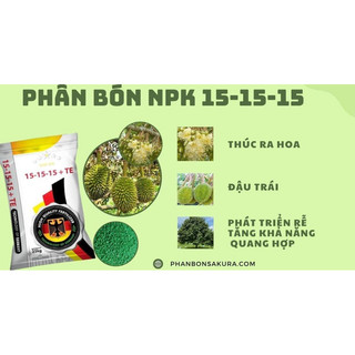 Phân bón NPK RAW RIN công nghệ Tháp cao 15-15-15+TE bao 25kg