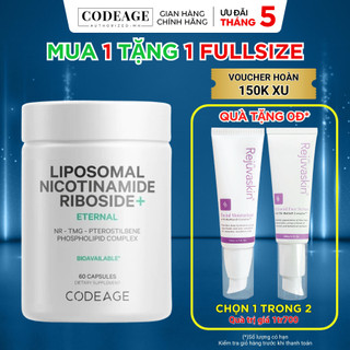 Viên Uống Thuần Chay Trẻ Hóa, Tăng Cường Sức Khỏe Codeage Liposomal NR+ (Nicotinamide Riboside+)   CodeAge Authorized