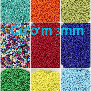 1000 Hạt cườm 3mm nhiều màu làm trang trí DIY