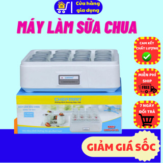 Máy làm sữa chua chính hãng Chefman CM-321, 12 cốc thủy tinh cao cấp, TIỆN LỢI CHO MỌI GIA ĐÌNH