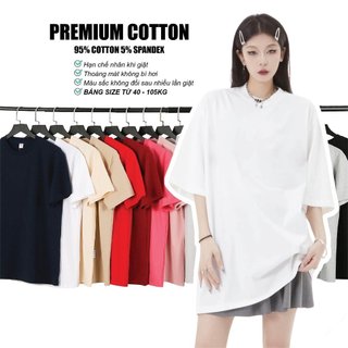 Áo thun trơn unisex form rộng ATT01 Miucho vải cotton thoáng mát cổ tròn in basic Daisy hottrend 2024