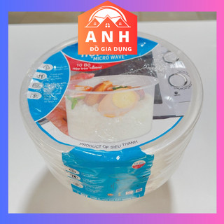 Combo 10 hộp nhựa tròn cao cấp kèm nắp 550ml-700ml-1000ml