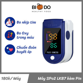 Máy spo2 lk87 kèm pin - bí đỏ food - đo nồng độ oxy trong máu và nhịp tim cầm tay