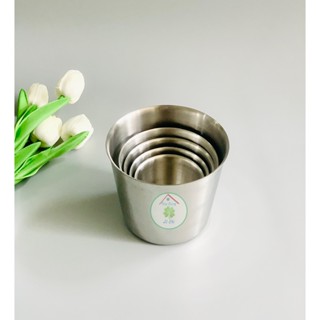  Set 5 - 10 Ly làm đá inox 201  đường kính 7cm - 8cm - 9cm  