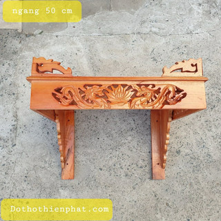 Bàn thờ treo tường gỗ xoan ngang 48 cm (kèm theo bộ ke gỗ), sĩ LH 0933.159.286