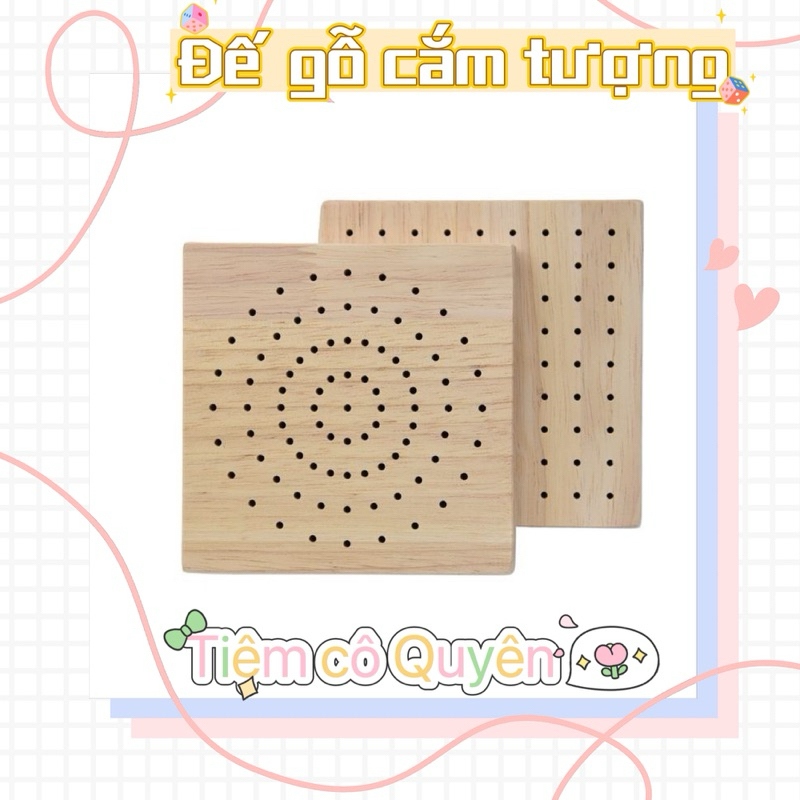 Đế đục lỗ cắm tượng đất sét/ hoa đất sét