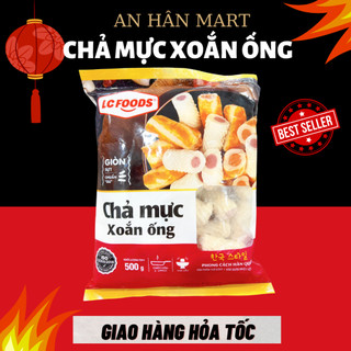 Chả Mực Xoắn Ống Lacusina - mực xoắn Việt, viên chiên rán, viên thả lẩu ngon 500g