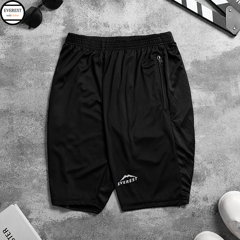 Quần short thun thể thao nam màu đen Everest Q1